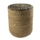 Jute-Hocker in Schwarz
