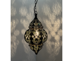 Hängelampe schwarz/gold