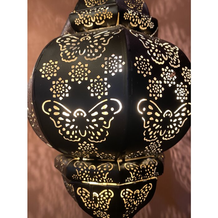 Hängelampe schwarz/gold