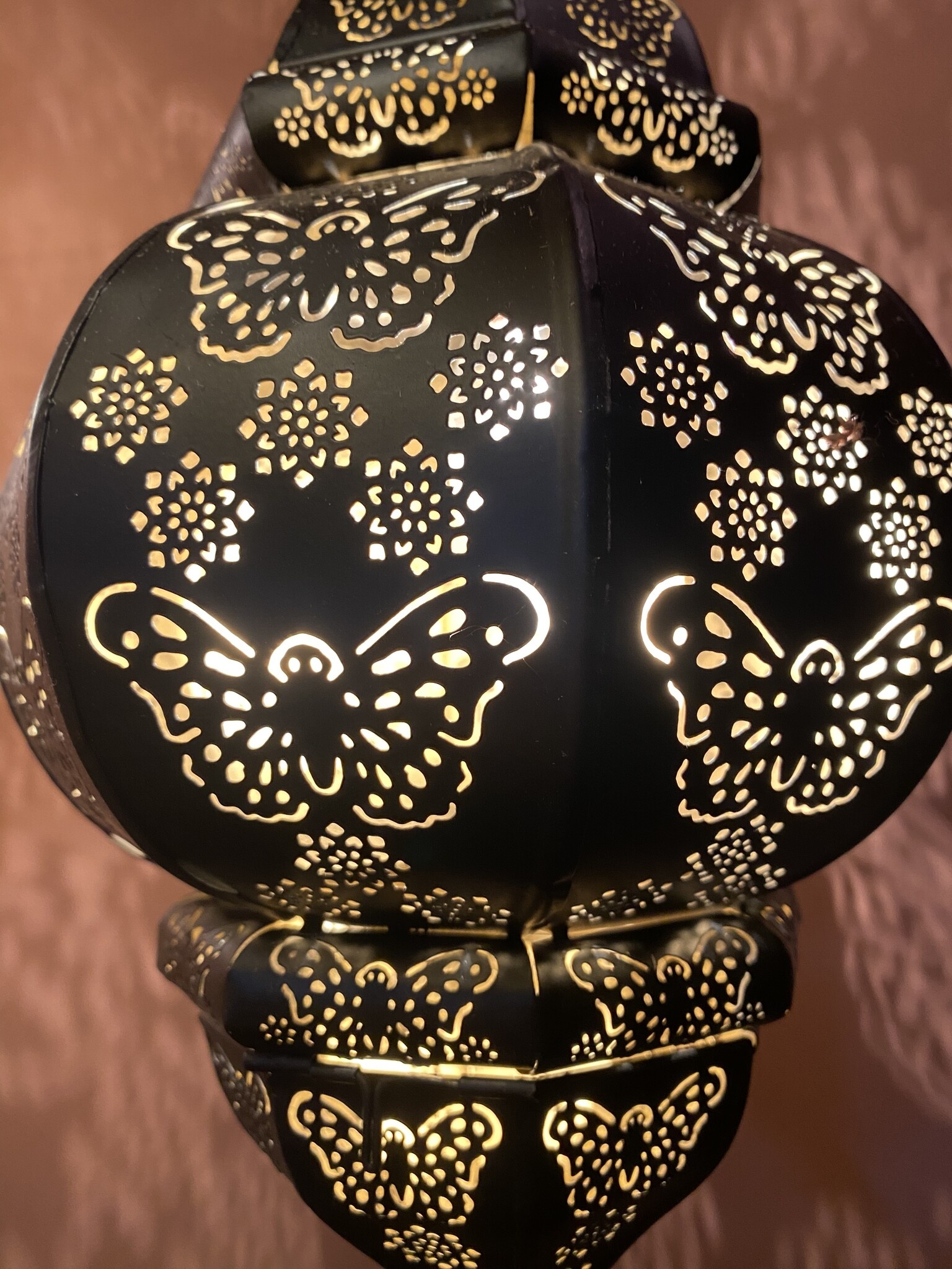 Hängelampe schwarz/gold