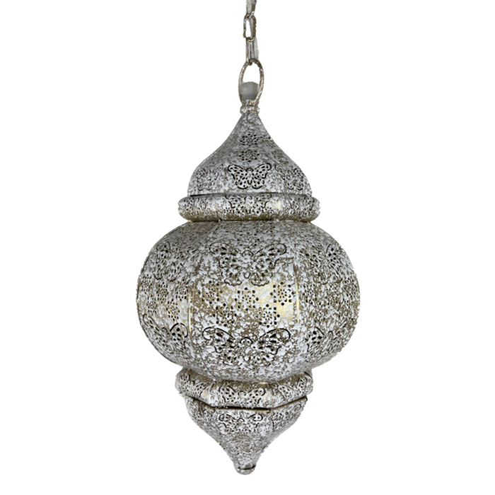 Schmetterlings-Hängelampe weiß/gold