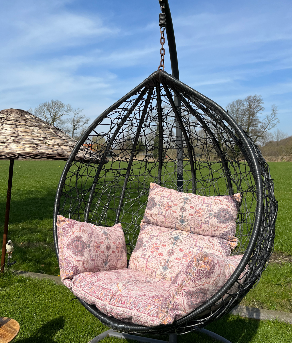 Hängesesselkissen Beige Kelim