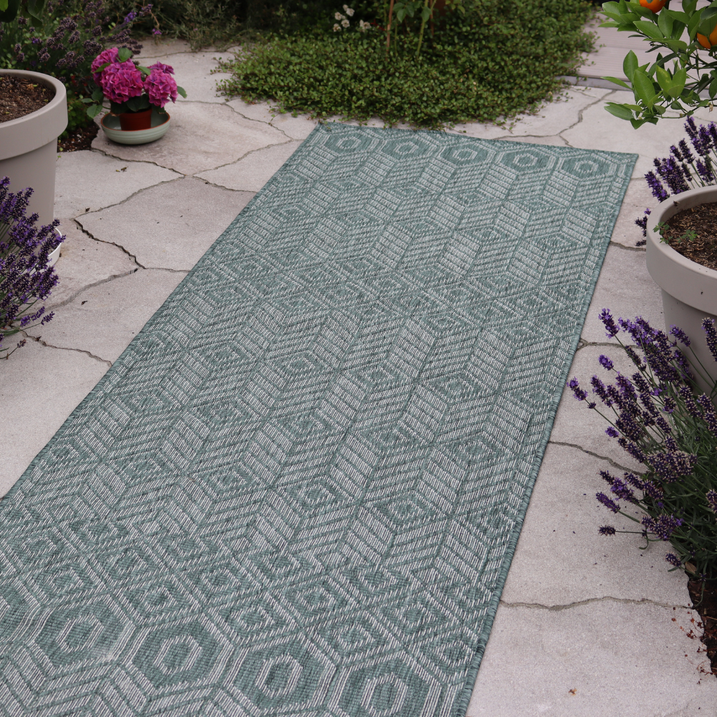 Wonder Rugs Läufer mit Juteoptik in Grün