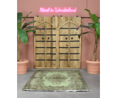 Vintage Teppich in Grün, 162x236 cm.