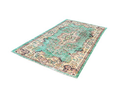 Vintage-Teppich in Türkis 161x276cm