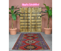 Vintage Blumen Kelim 152x303cm