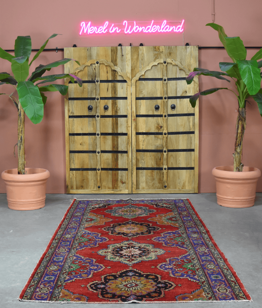 Vintage Blumen Kelim 152x303cm