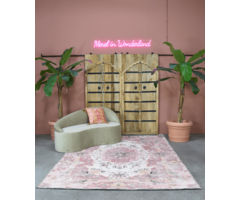 Wonder Rugs Vintage Rosenkelim rosa