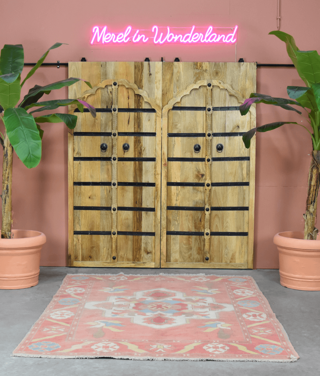 Vintage Teppich rosa 170x230cm.