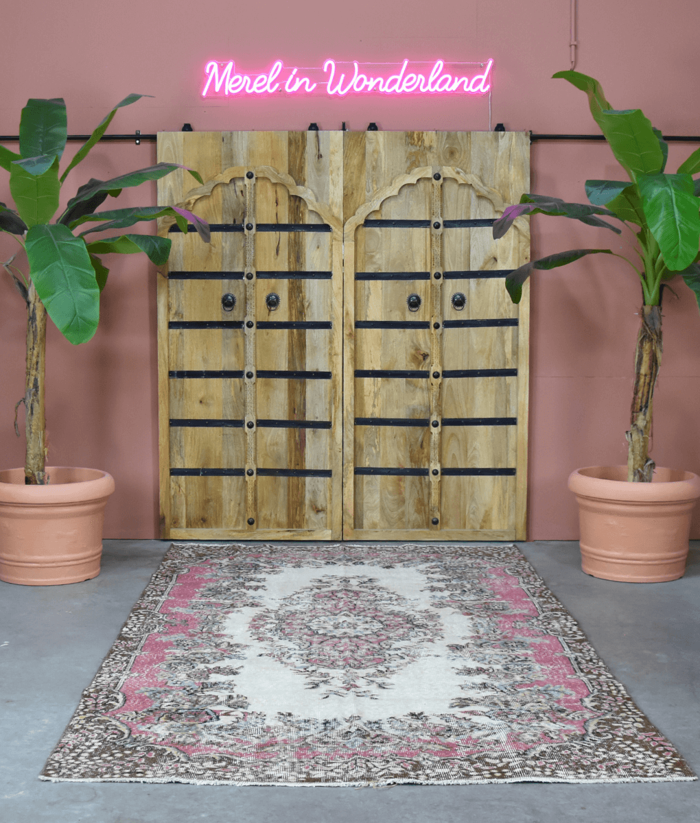 Vintage rosa Teppich 172x244cm