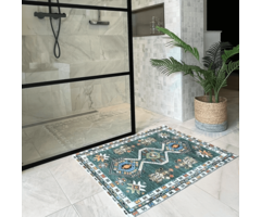 Badematte Kelim grün