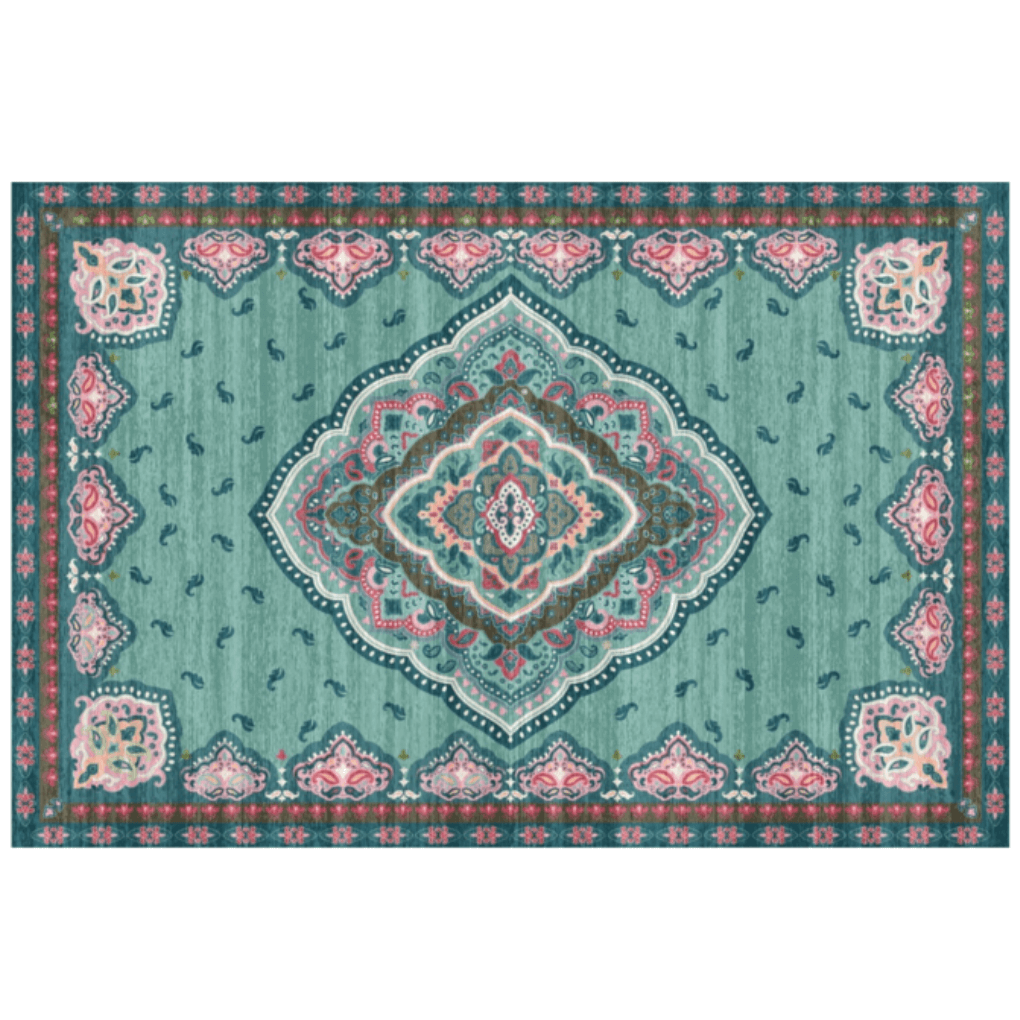 Badteppich Kelim grün