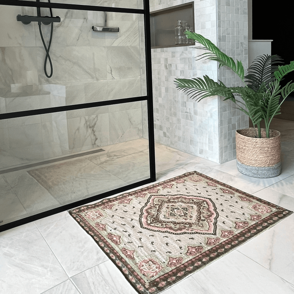 Badematte Kelim Mila beige/grün