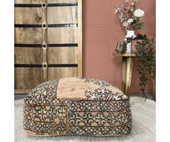 Marokkanischer Pouf in Schwarz
