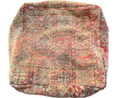 Marokkanischer Pouf in sanftem Rosaton