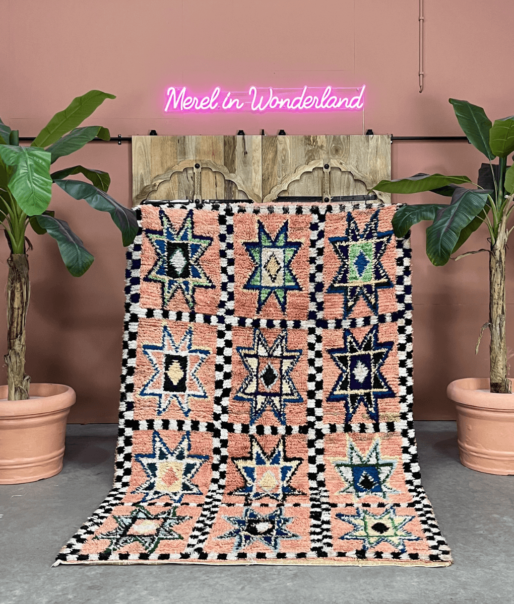 Marokkanischer Teppich Stern 155 x 260 cm