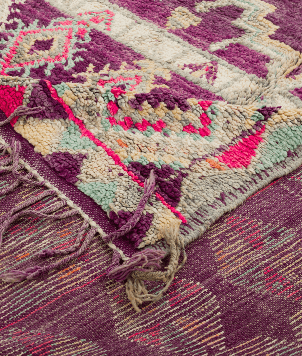 Marokkanischer Beni Mguild-Teppich Purple – 180 x 395 cm