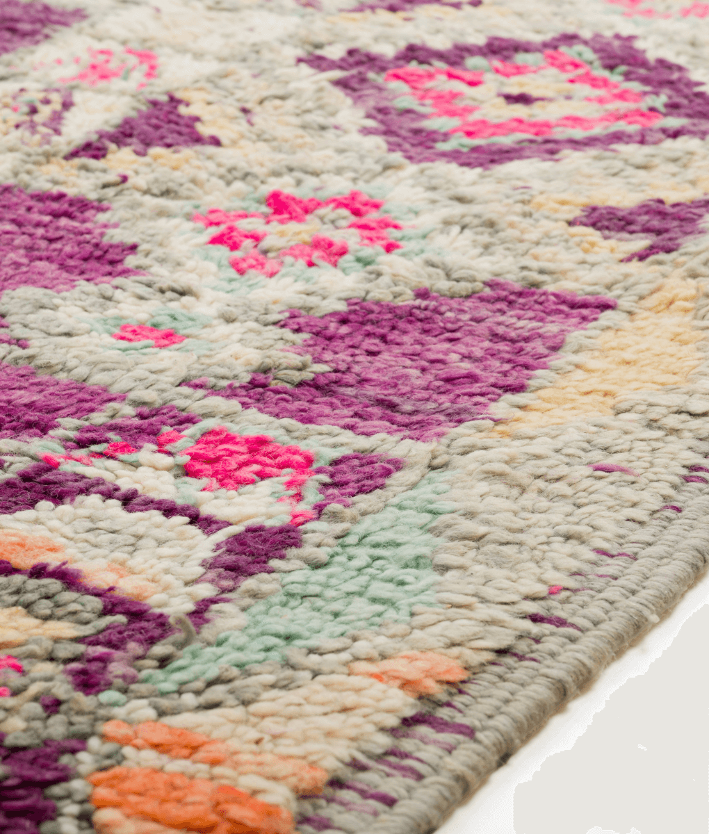 Marokkanischer Beni Mguild-Teppich Purple – 180 x 395 cm