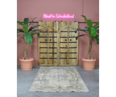 Vintage Teppich 152x268cm in Creme