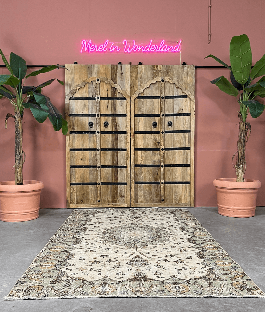 Vintage Teppich 156x273cm grün