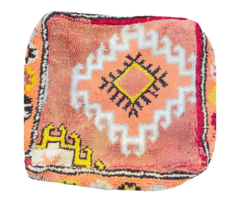 Marokkanischer Pouf mit Rautenmuster