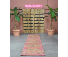 Vintage Läufer 85x360 cm in Rosa