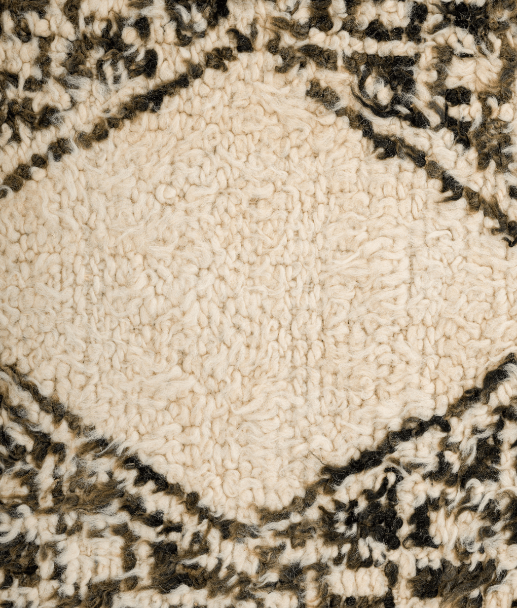 Marokkanischer Teppich in Schwarz-Weiß, Große 182x275cm