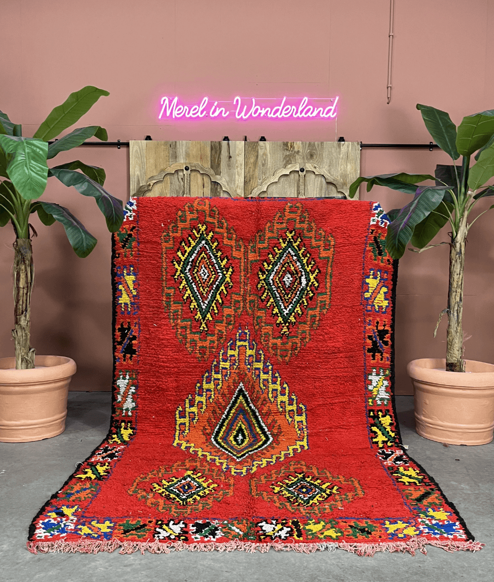 Marokkanischer Teppich in Rot, 180x310 cm