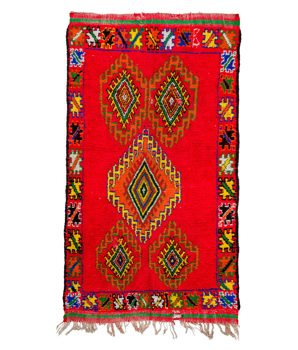 Marokkanischer Teppich in Rot, 180x310 cm