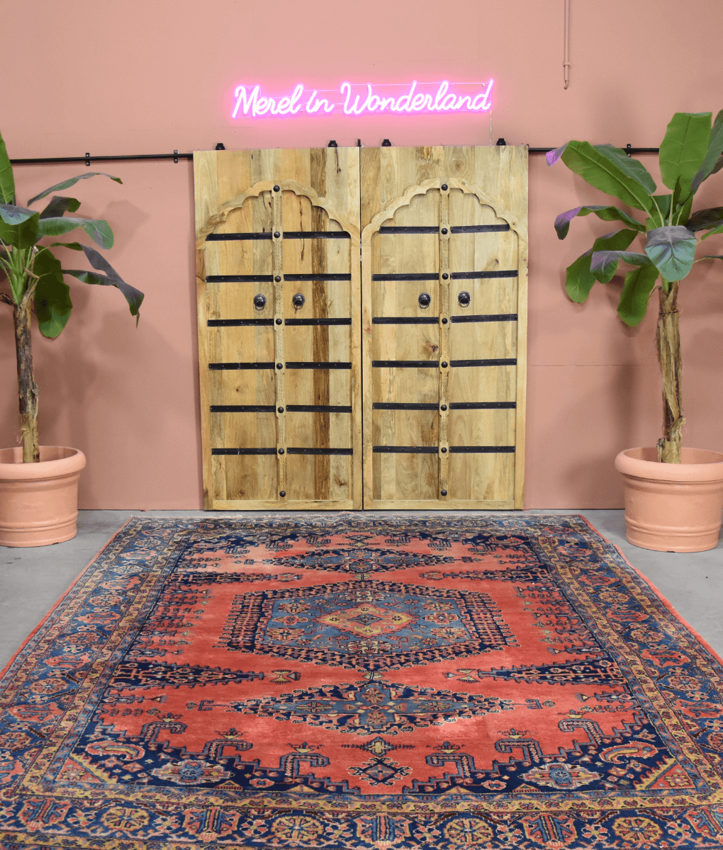 Perserteppich rosa/blau 255x370 cm