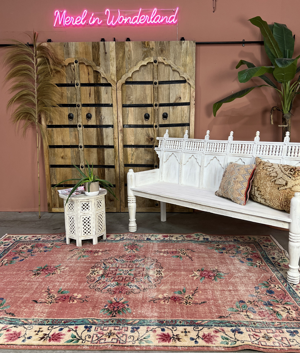 Vintage Teppich rot 163x270 cm