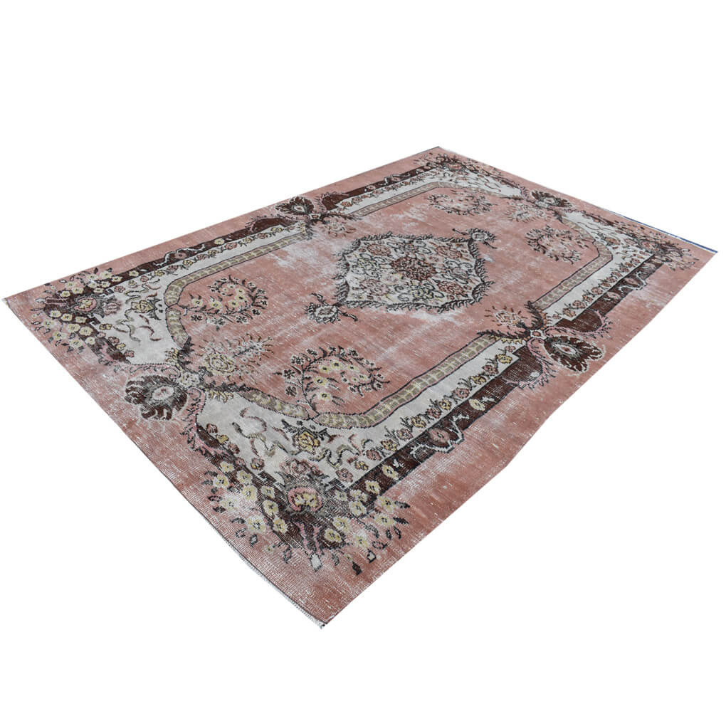 Vintage Teppich rosa 186x281cm