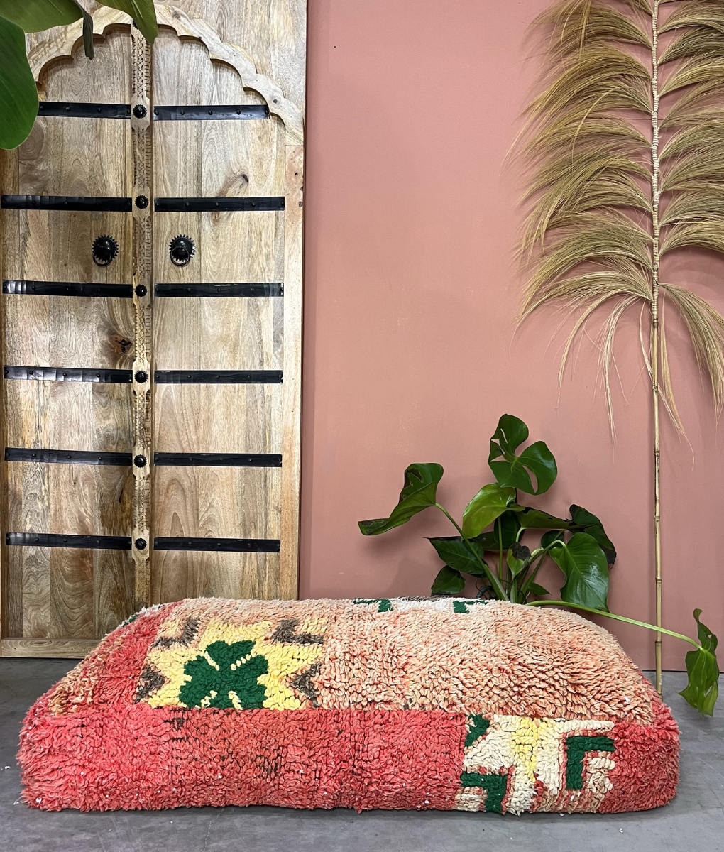 Marokkanischer Sitzhocker XL in bunten Farben