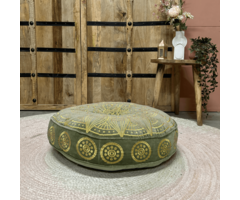 Samt Bodenkissen grün