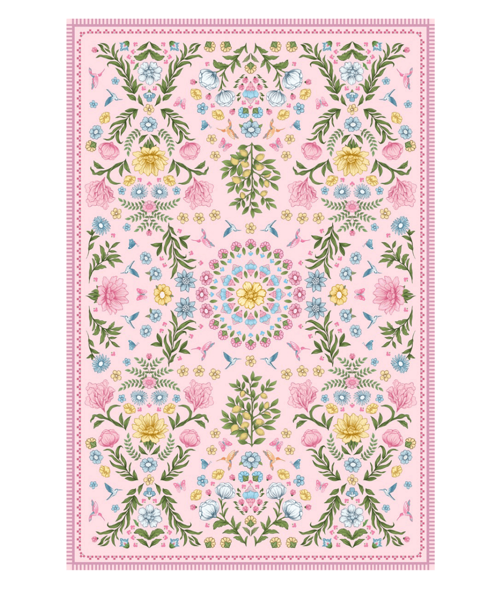 Wonder Rugs Teppich Garten rosa