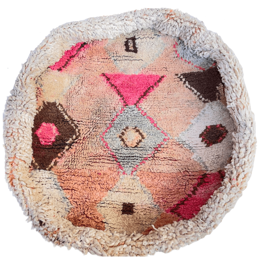 Marokkanischer Sitzpuff rund um Olive