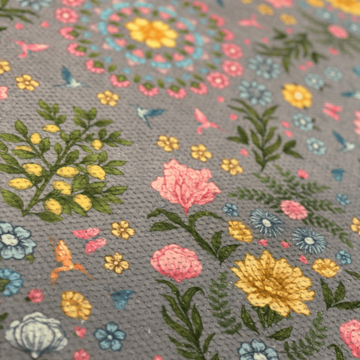 Badematte Garden grau