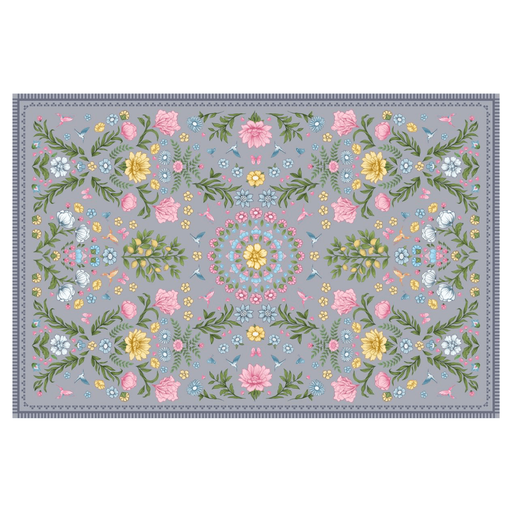 Badematte Garden grau