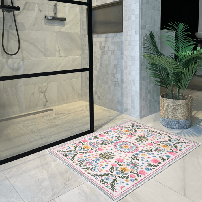 Badematte Garden weiß