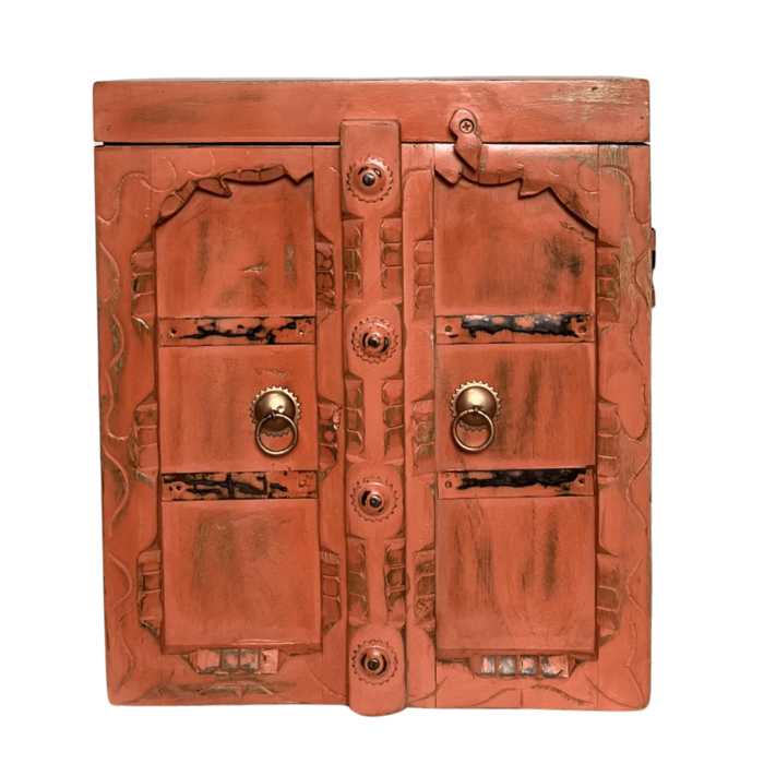 Badezimmerschrank lachsrosa