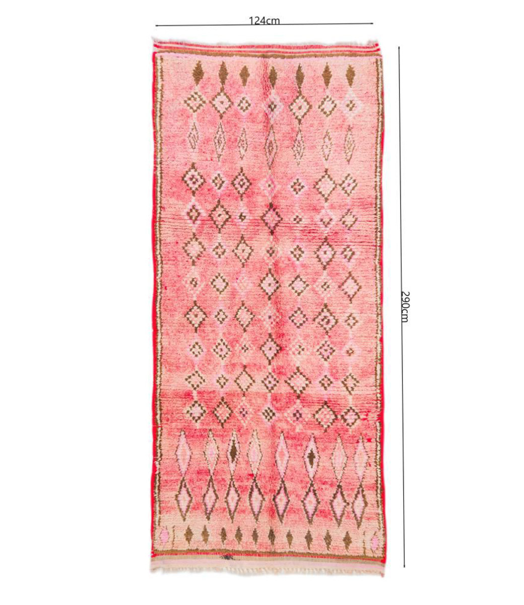 Mguild Teppich rosa taupe 124x290cm