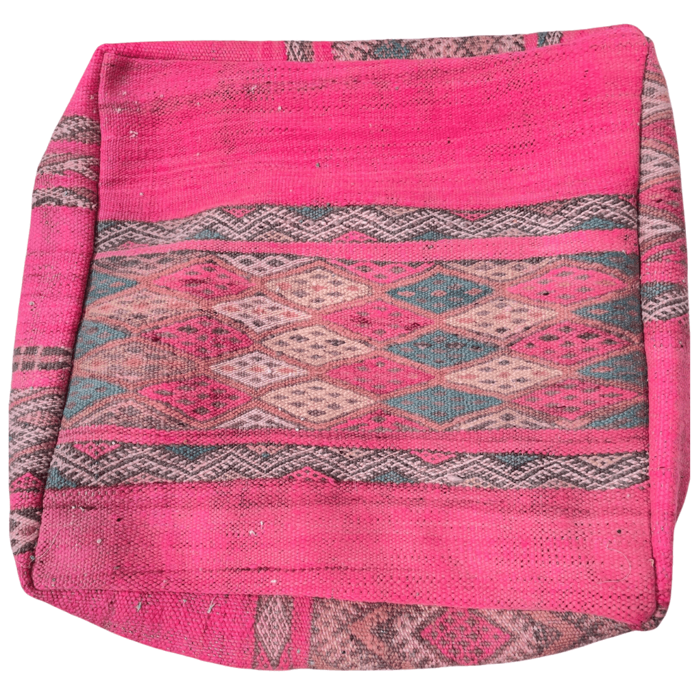 Marokkanischer Sitzpuff rosa/rot
