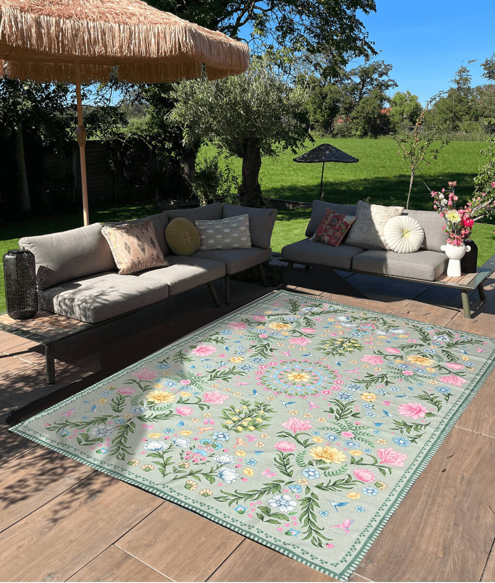Wonder Rugs Outdoor-Teppich PET Garden grün