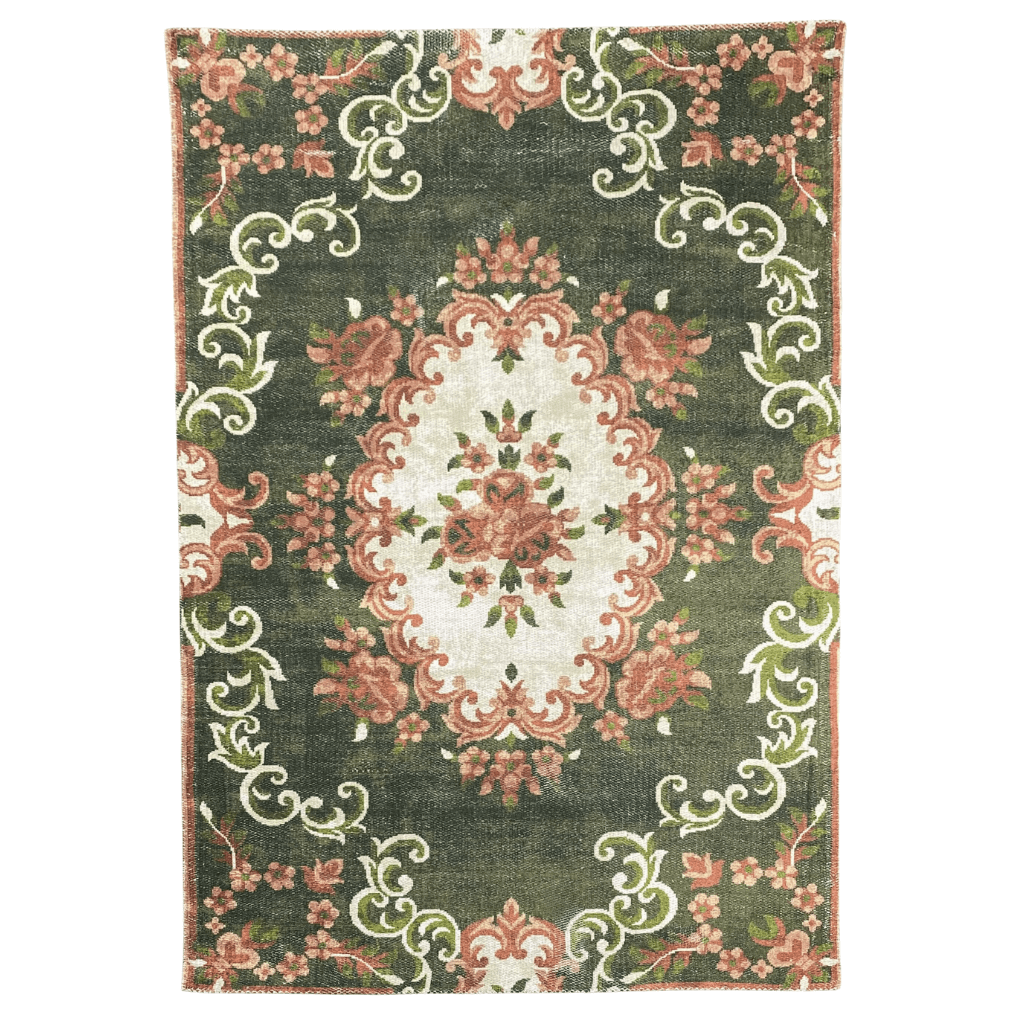 Wonder Rugs Vintage Teppich Waldgrün