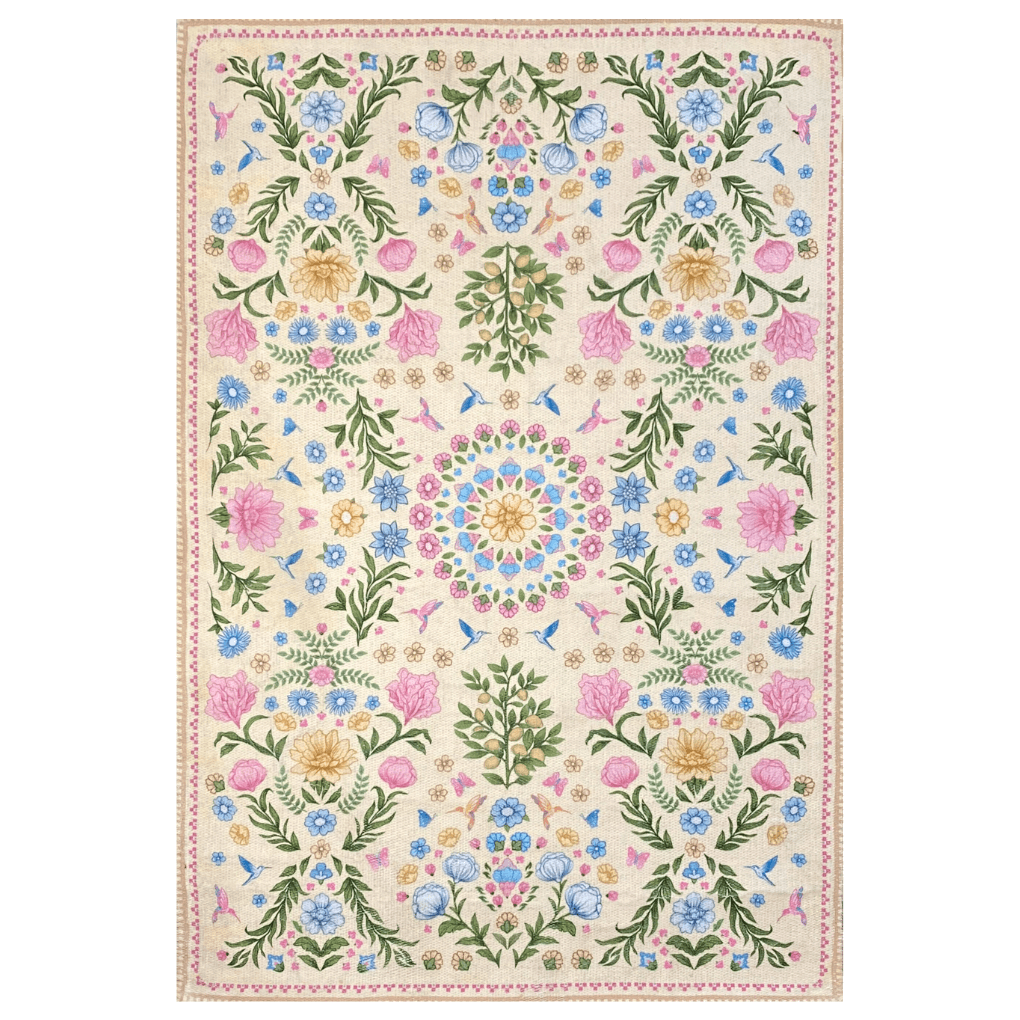 Wonder Rugs Vintage-Teppich Garden Vanille