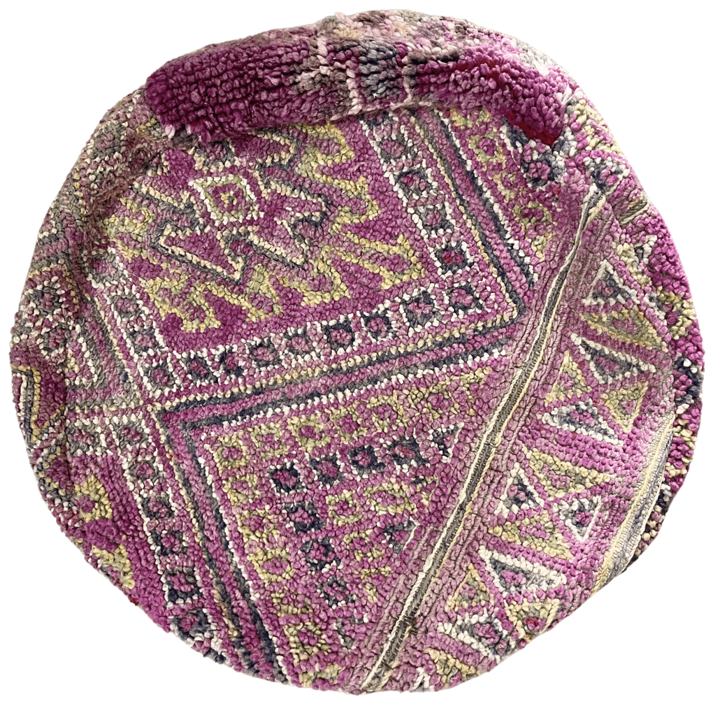 Runder marokkanischer Pouffe Fairy
