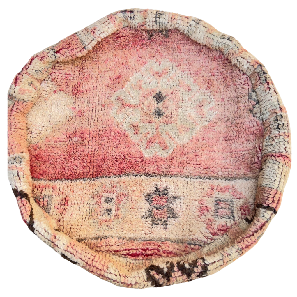 Runder marokkanischer Sitzhocker Rachel