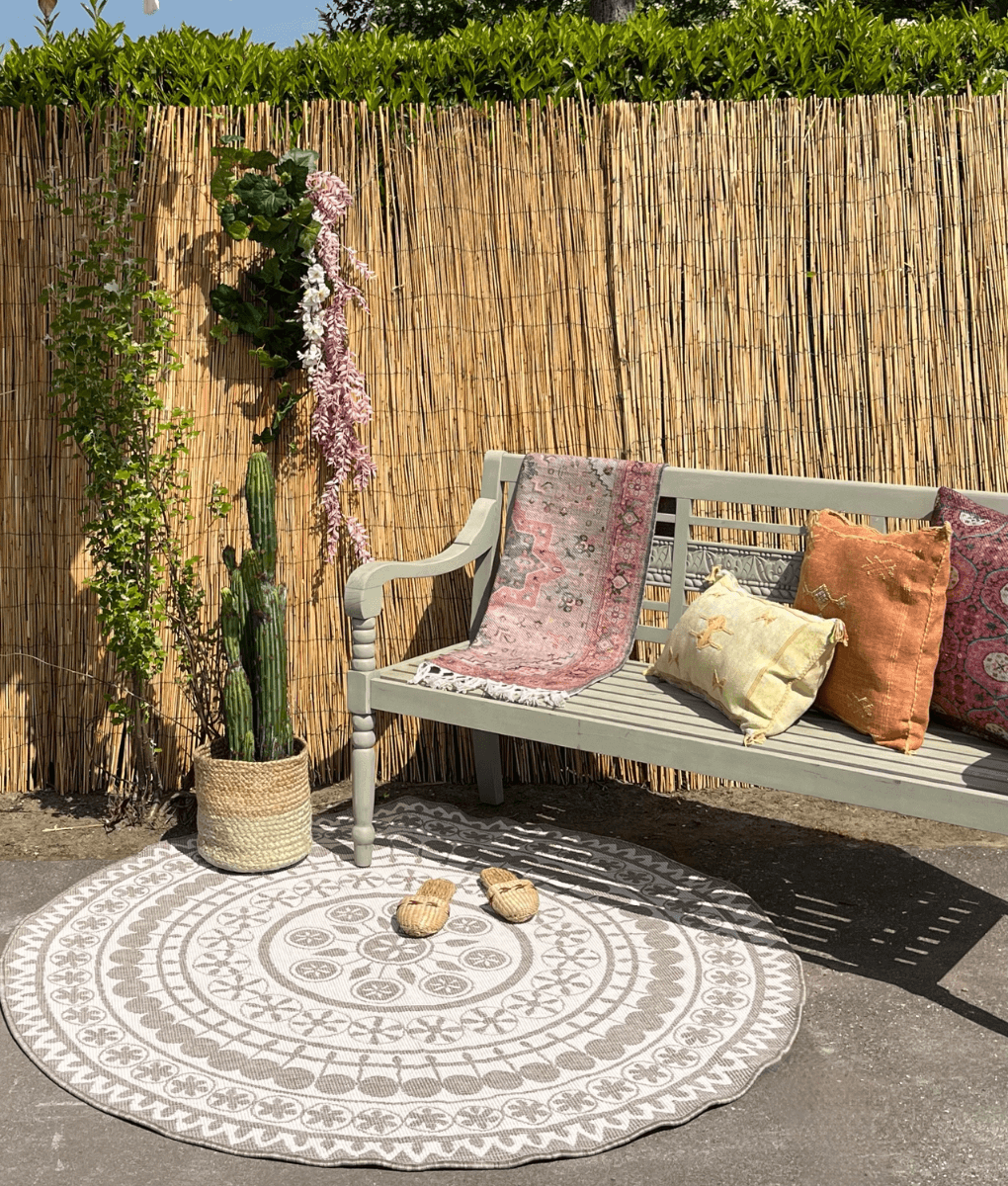 Wonder Rugs Jute-Außenteppich rund natur