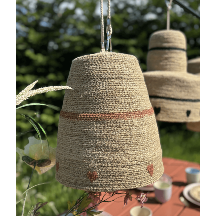 Lampenschirm aus Seegras Herz terra