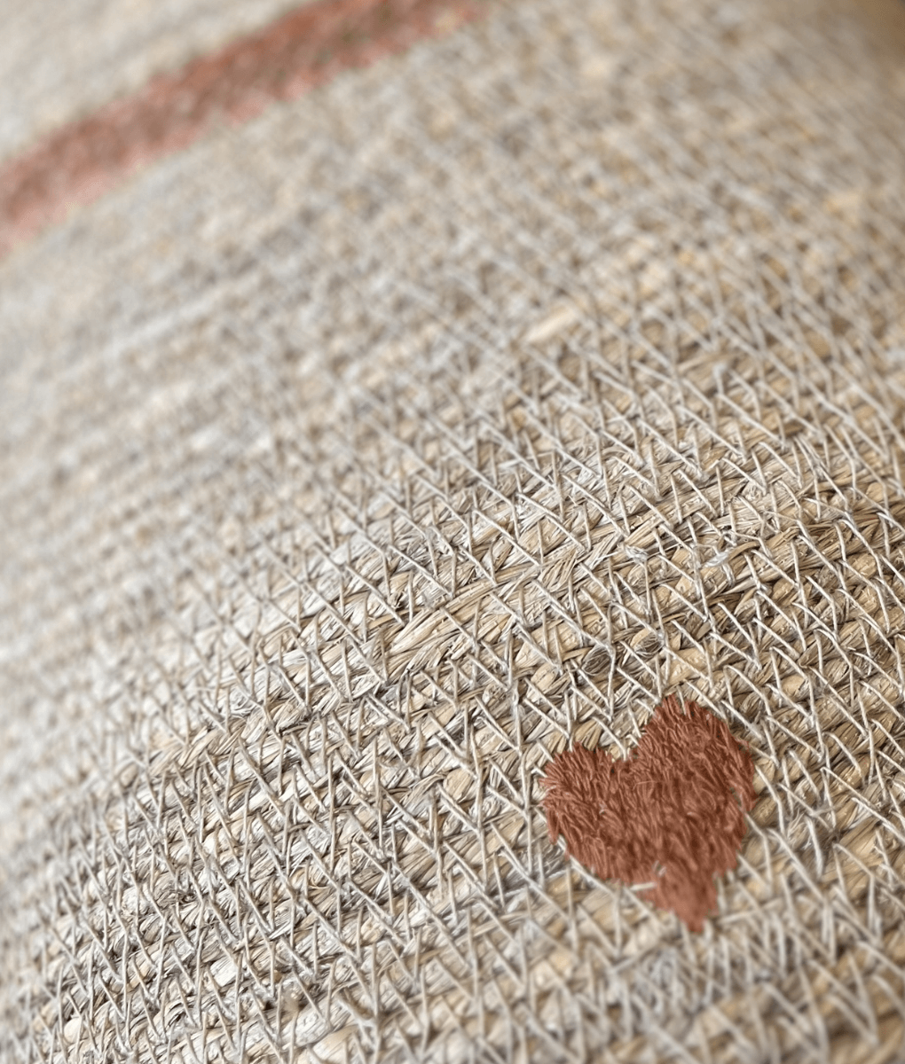 Lampenschirm aus Seegras Herz terra